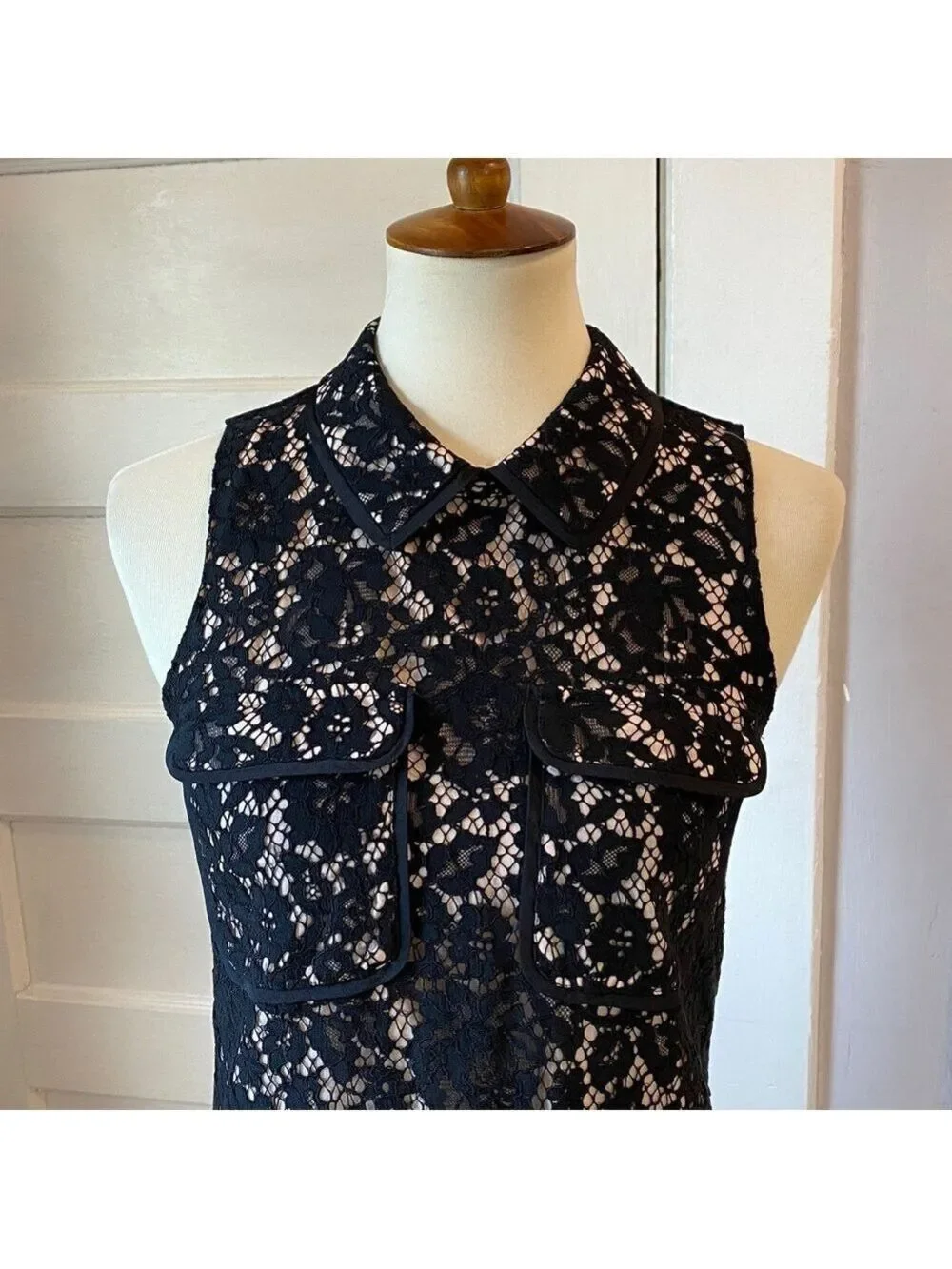 J. Crew Sleeveless Lace Overlay Cocktail Dress, Size 0